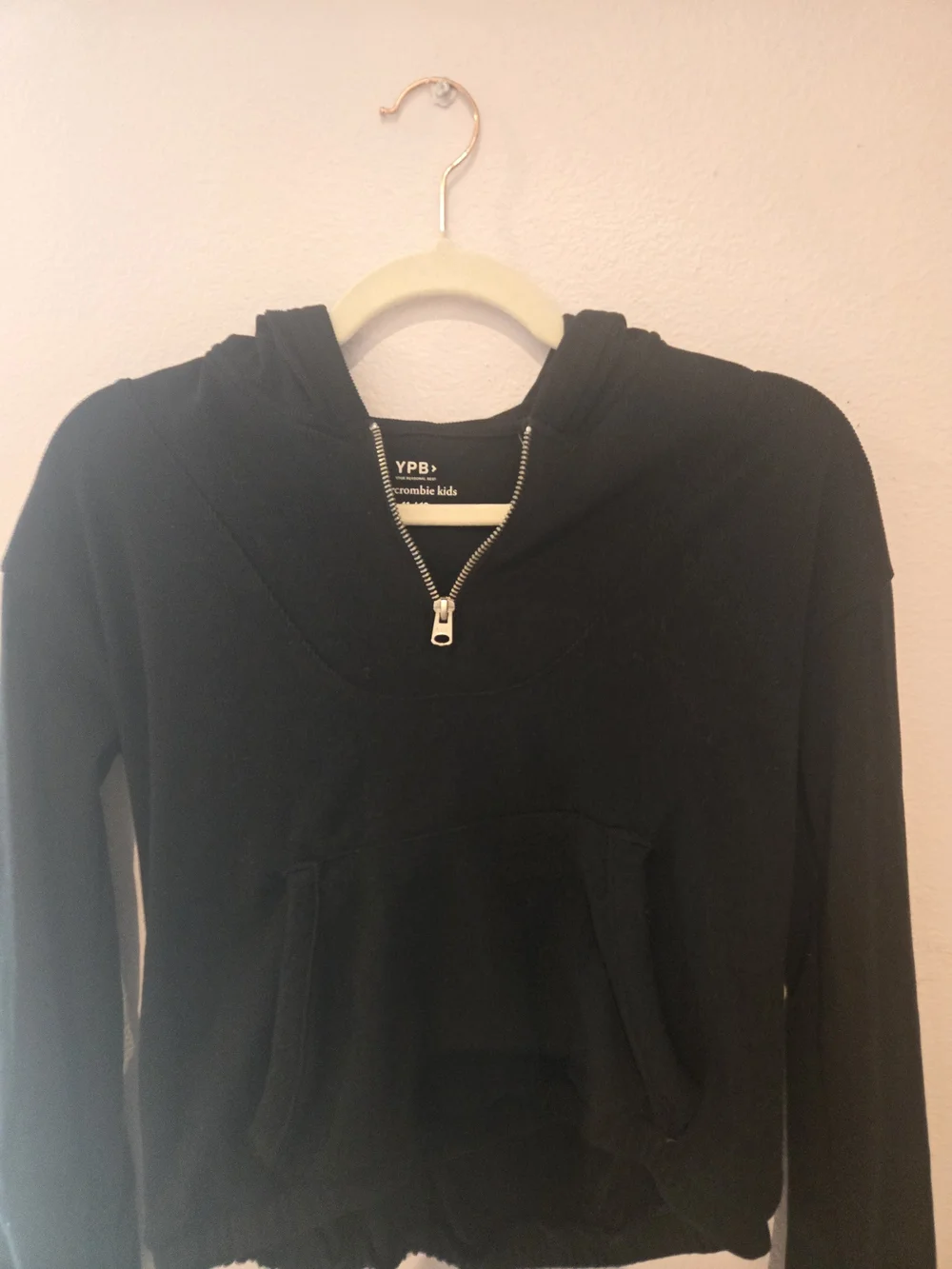 abercrombie kids Black Zip-Neck Hoodie